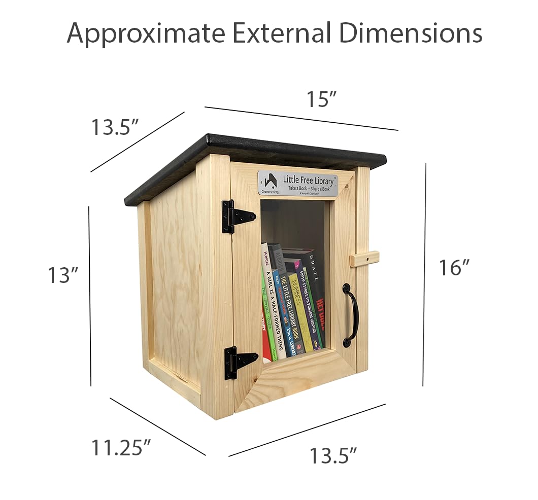 LITTLE FREE LIBRARY® Complete Bundle with Mini Library Kit, Mounting Post Kit Included, Made in America by The Nonprofit That Expands Book Access