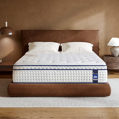 Full Mattress 12 Inch,Medium Firm,Hybrid Mattress in a Box,with Memory Foam&Thick Coil Pocket Springs,Motion Isolation&Pain Relief&Lumbar Support,Enhanced Edge Support,Certified Safe Foam&Fabrics