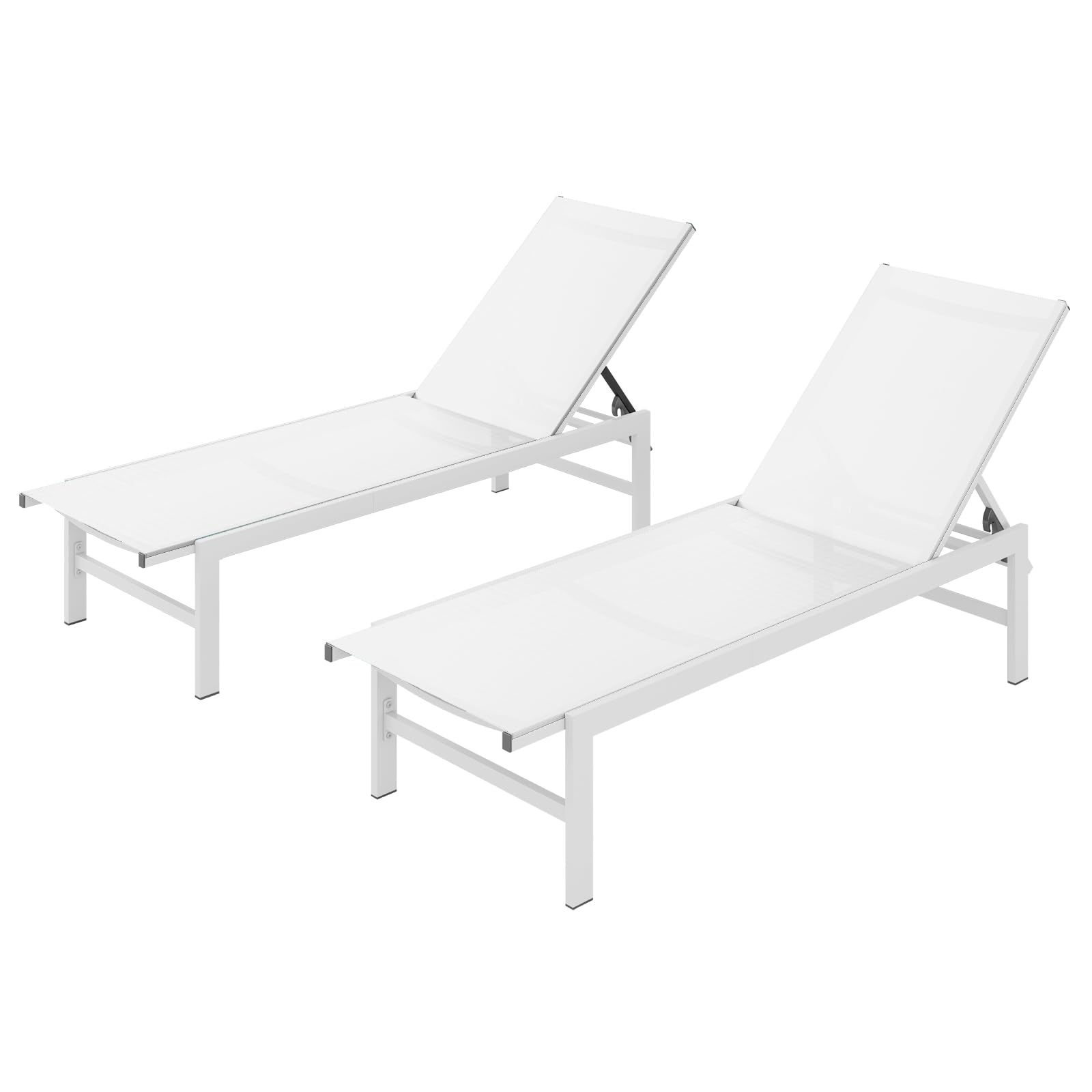 Vexwalx Chaise Lounge Chair for Sunbathing Pool Lounge Chairs with 5-Position, Patio Chair Outdoor Lounge Chairs for Backyard, Poolside, Deck, Lawn