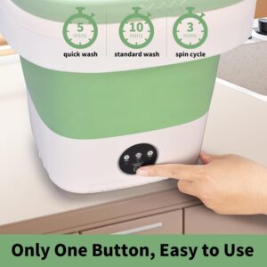 Portable Washing Machine, 13L Upgraded With Spin Basket, Foldable Mini Washer Cleaning for Underwear, Baby Clothes Socks and Small Items, Small Washer for Apartments, Dorm,RV, Travel, Hotel, Laundry