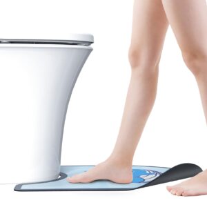 SmartWhale Electric Heated Bidet Toilet Seat Elongated with SmartWhale Bathroom Toilet Rug Mat