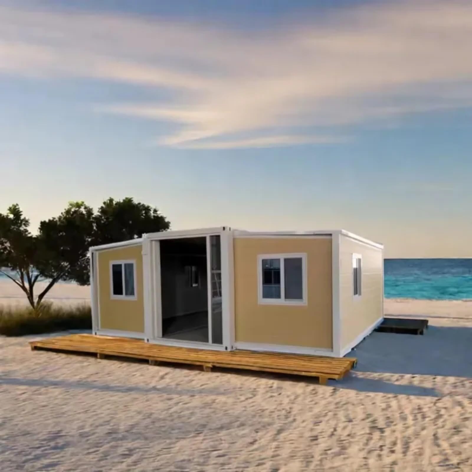 Portable Office Modular Structure with Customized Color Prefab 2 Floor 30Ft 40ft Bedrooms Container Houses Luxury Villa