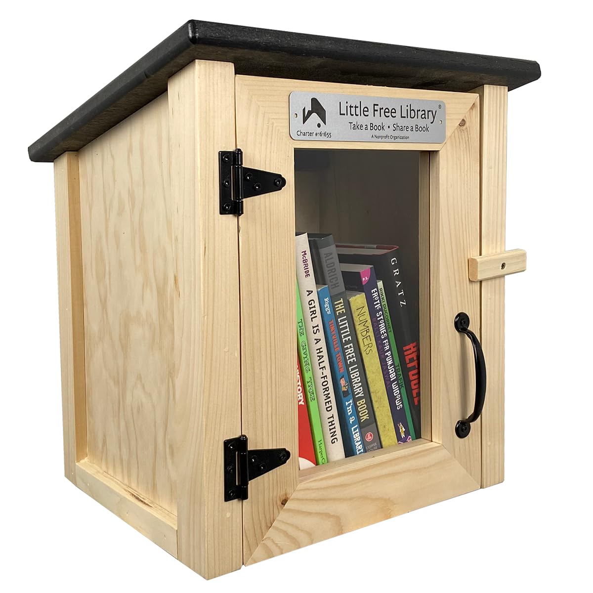 LITTLE FREE LIBRARY® Complete Bundle with Mini Library Kit, Mounting Post Kit Included, Made in America by The Nonprofit That Expands Book Access