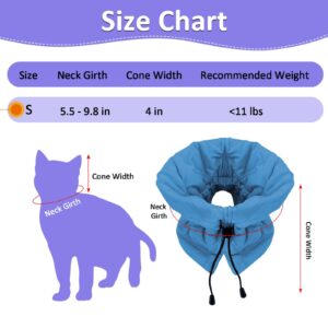 Cat Cone Collar Soft, Cat Recovery Collar to Stop Licking Scratching, Waterproof Elizabethan Collar for Small Cats