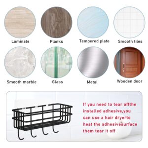 4 Pack Shower Caddy Adhesive Replacement Transparent Shower Shelf Adhesion Stickers Strong Hook Strip Waterproof No Drilling Organizer for Soap Holder, Kitchen Racks