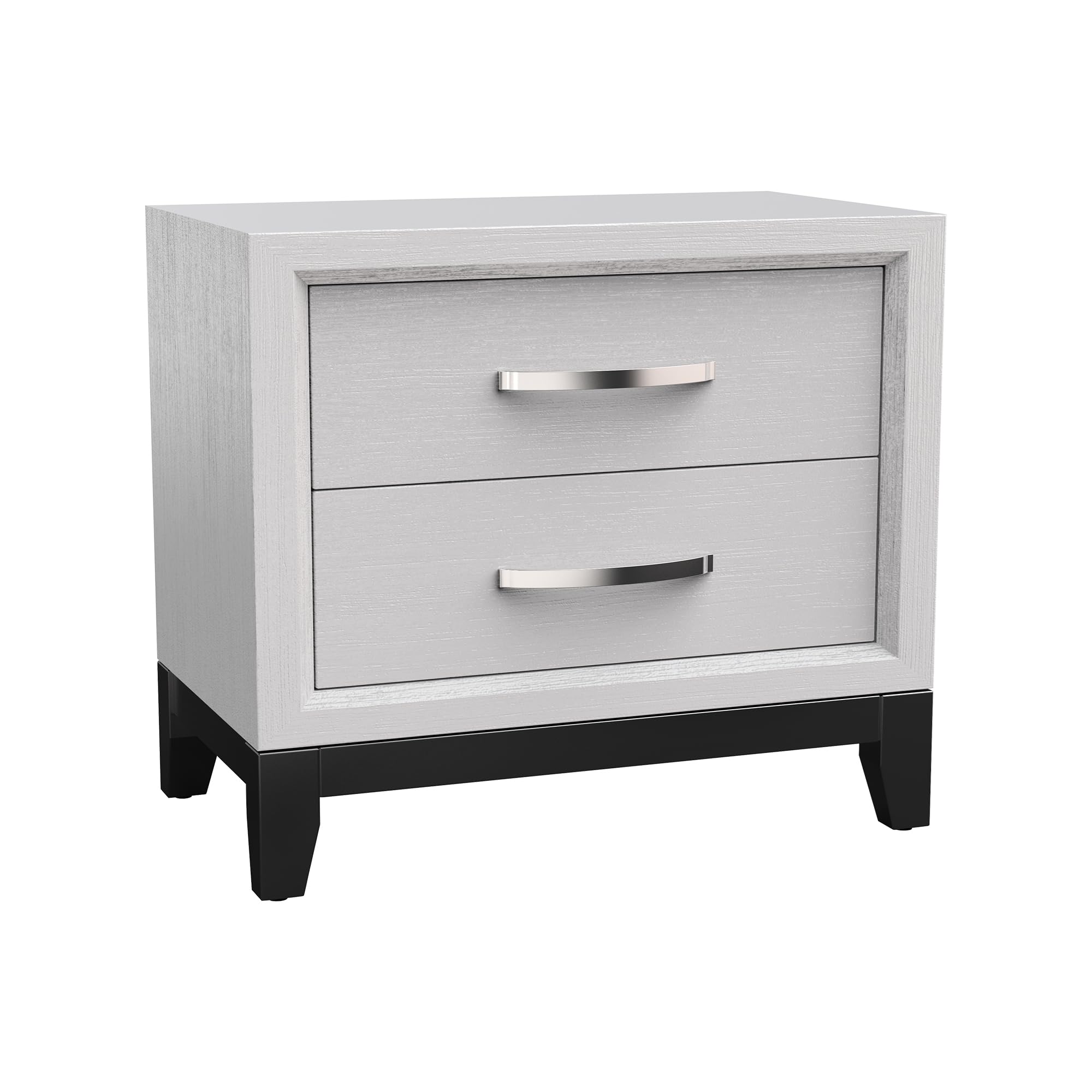 Nightstand with Drawers White Modern Wood Night Stand for Bedroom, Narrow Bdeside Table End Table for Living Room