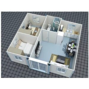 Extendable Cabin Fire Container Modern Duplex Design Butterfly Building Prefab House