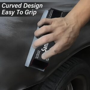 【Upgrade】Sanding Block Kit 7PC with TearBlock and Sandpaper, Wet or Dry Auto Body Sanding Blocks for Automotive Woodworking Bodywork, Light, Hard, Flexible