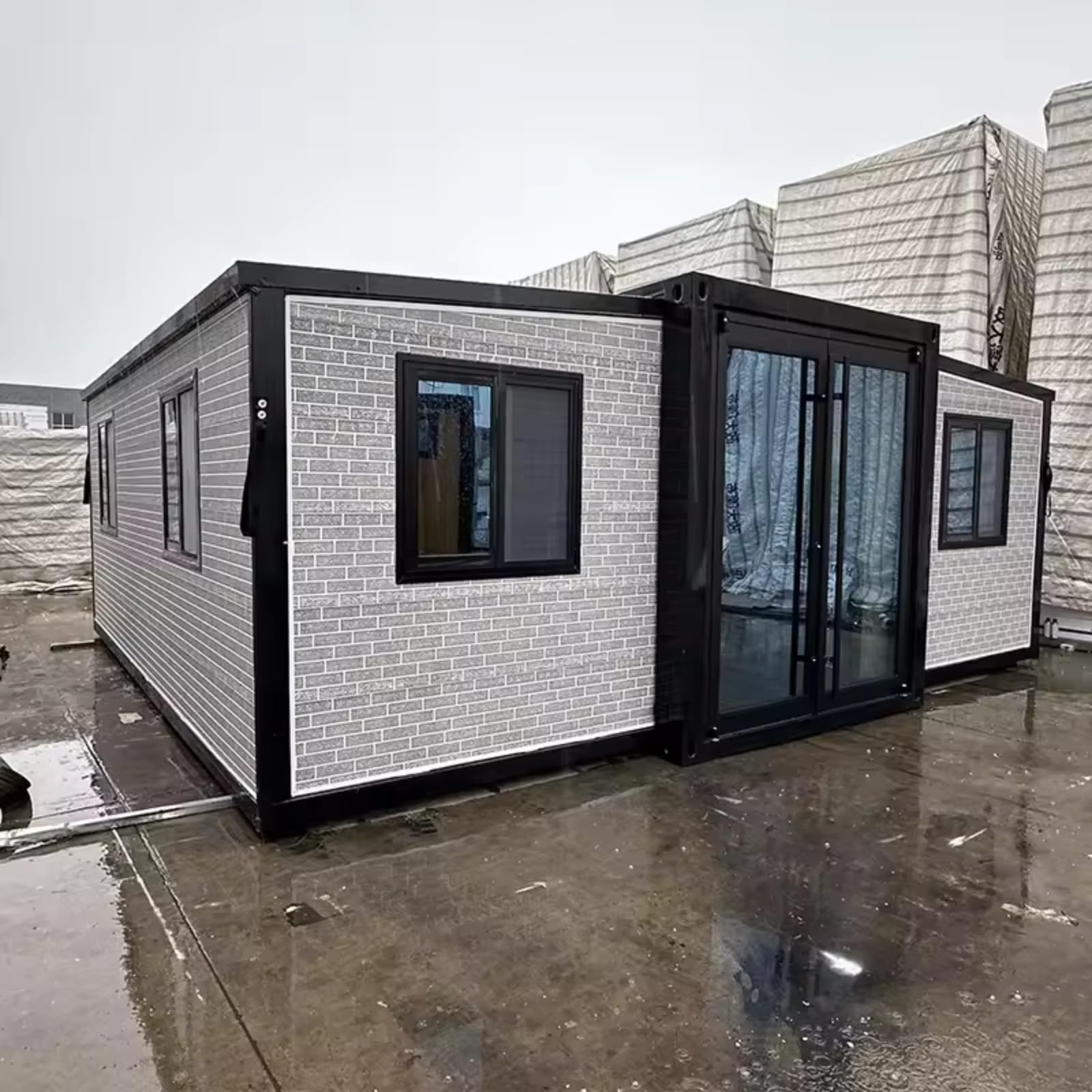 Small Prefabricated Home Convenient Expandable Container House Wall Sandwich Panel Detachable Container House