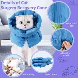 Cat Cone Collar Soft, Cat Recovery Collar to Stop Licking Scratching, Waterproof Elizabethan Collar for Small Cats