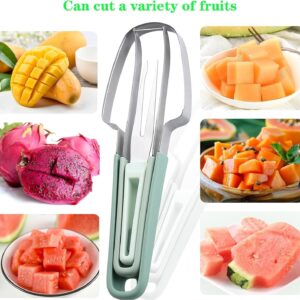 LP&MA-Watermelon Cutter Slicer, 3-in-1 Watermelon Cutter Slicer Tool, Stainless Steel Watermelon Popsicle Cutter Watermelon Fork Slicer Cutter Melon Cutter Watermelon Knife Fruit Cutter