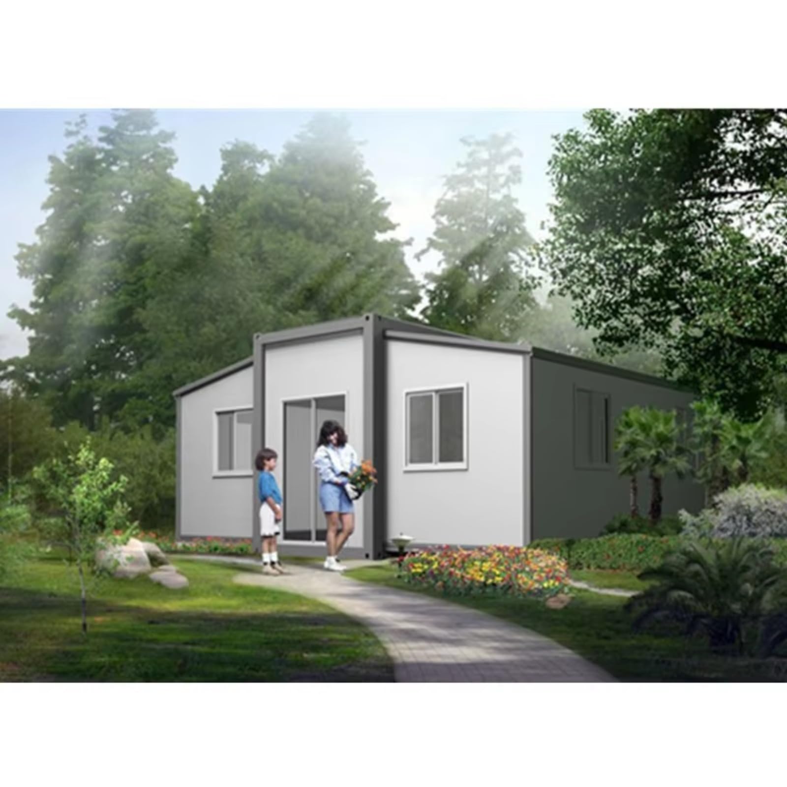 1 2 3 bedrooms pre fabricated Readymade Modular Portable kit prefab Box boxable Garden Office fold Out Container House Home