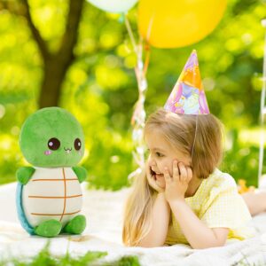 Turtle Stuffed Animal - 14 Inches Turtle Plush Toy - Soft Green Turtle Stuffed Plush Hugging Pillow - Cute Toy Gift for Boys and Girls Girlfriend Birthday