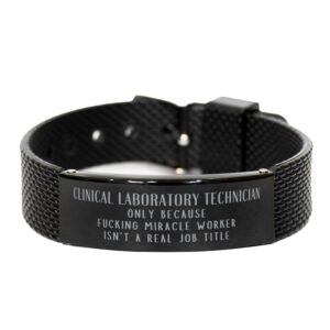 funny christmas for clinical laboratory technician definition shark mesh bracelet gifts for coworker. birthday clinical laboratory technician only because fucking miracle worker isn't a real job