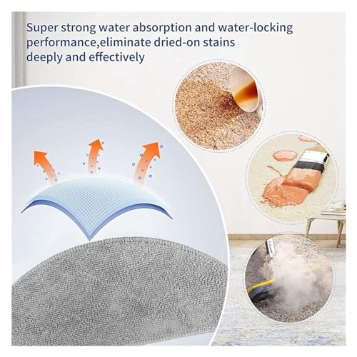 LCHONGMING 8PCS Washable Mop, Compatible for Laresar L6 Pro, Compatible for Airrobo T10+, Vacuum Replacement Floor Cloth Accessories.Mop Cloth