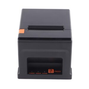 nizuuone high speed 80mm usb thermal kitchen printer with auto cutter for catering systems (us plug 100‑240v)