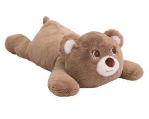 xmv 26 inch 5 lbs bear weighted stuffed animals, large weighted plush animal, cute plush toy pillow, soft bear plushie gifts for adults, kids, boys and girls(brown)