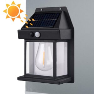 Outdoor Solar Sconce Lights - Waterproof Solar Security Light | Solar Powered Wall Lamp for Porches, Garages, Gardens, Patios