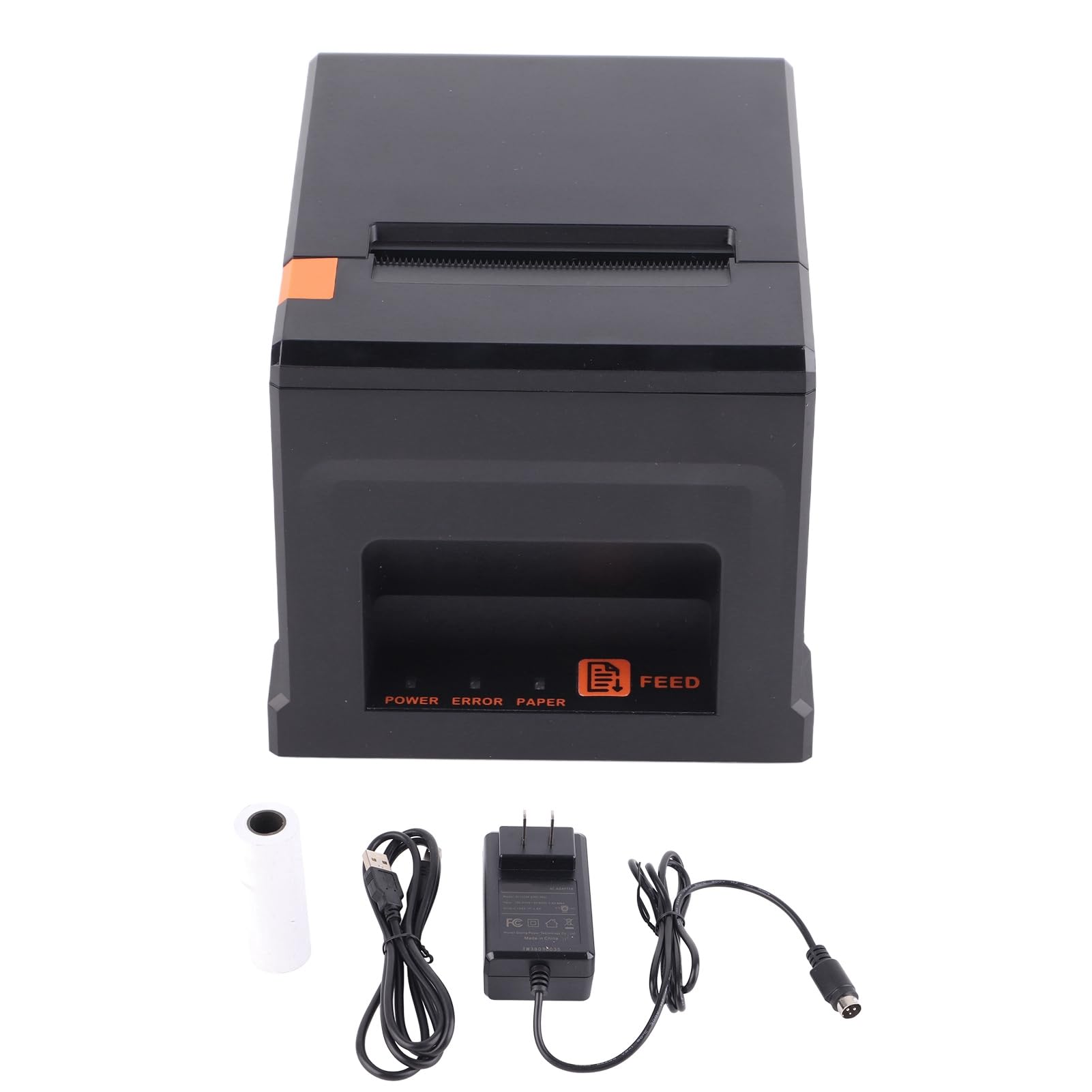 NIZUUONE High Speed 80mm USB Thermal Kitchen Printer with Auto Cutter for Catering Systems (US Plug 100‑240V)