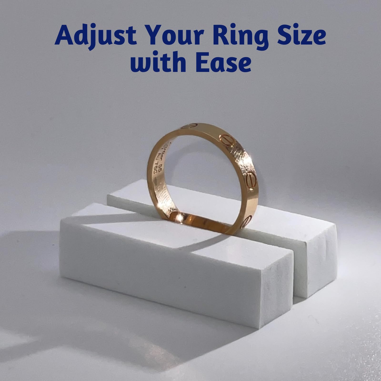 Ring Size Adjuster - Calyders Invisible Solution with UV Resin, Ring Fixators & UV LED Lamp for Loose Rings, Fits Any Ring Size, Easy to Apply & Remove