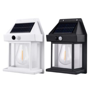 outdoor solar sconce lights - waterproof solar security light | solar powered wall lamp for porches, garages, gardens, patios