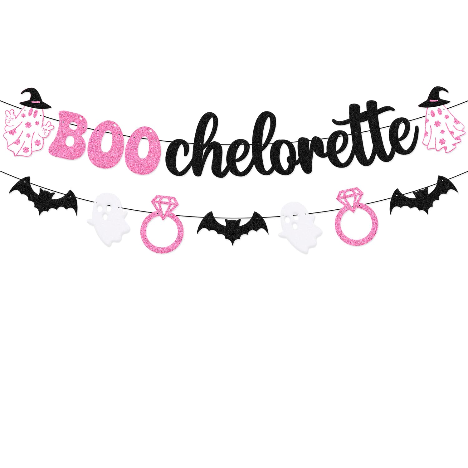 Halloween Bachelorette Party Decoration Hallow Boochelorette Banner Bride or Die Backdrop Rip Halloween Gothic Death Bride to be Bridal Shower Engagement Wedding Party Decor