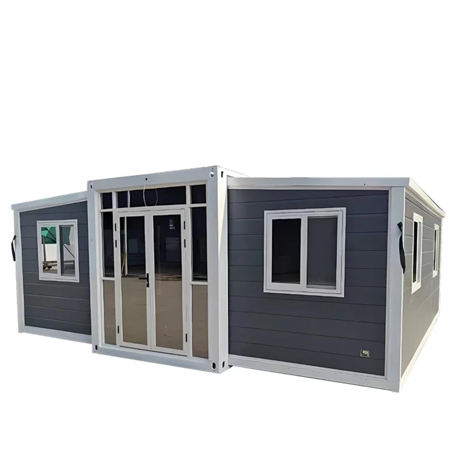 Tiny Expandable Prefab House with 1 Bathroom, 3 Rooms & 1 Kitchen - Foldable Container Home, Portable Tiny House