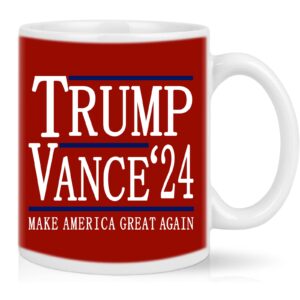 wenssy trump vance 2024 make america great again mug, trump 2024 mug, trump vance novelty 24 mug, trump for president of the united states mug 11 ounce red