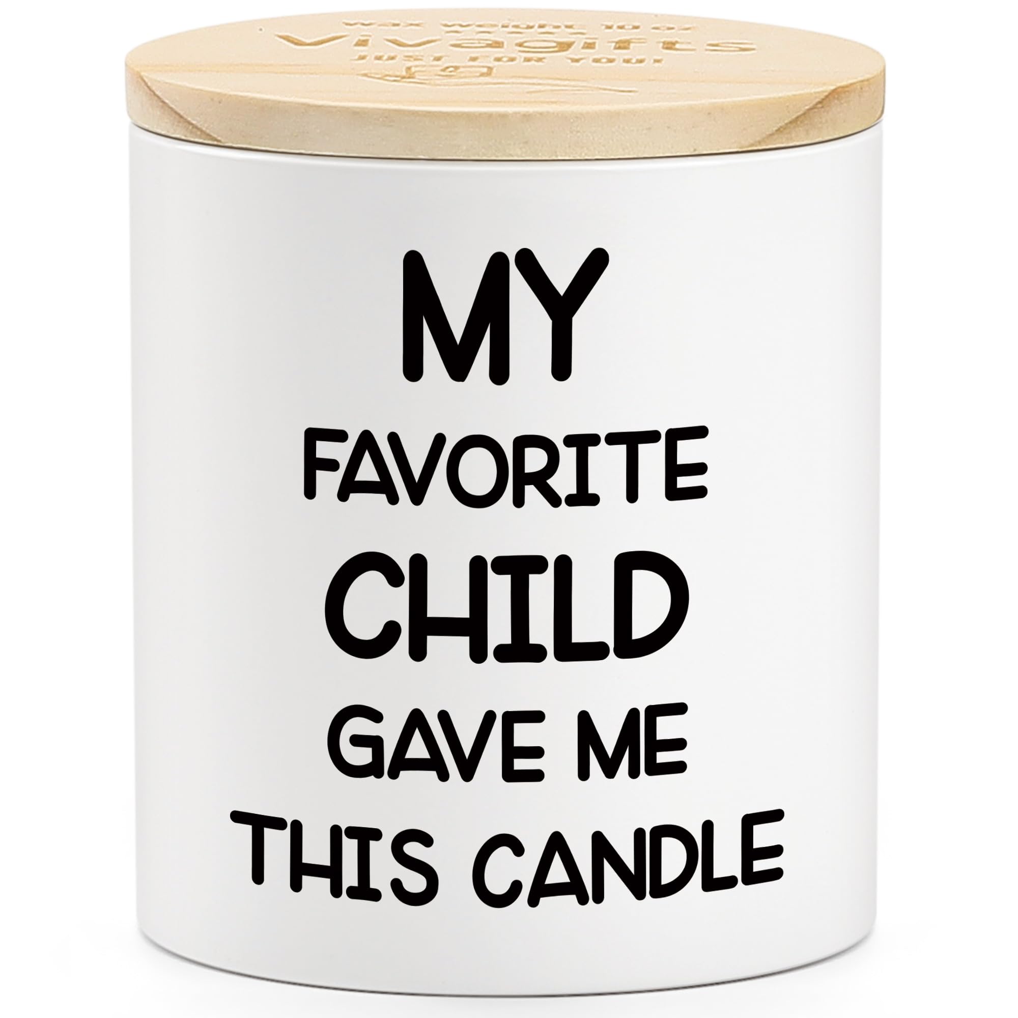 10oz Funny Mom Candle Christmas Gifts for Mom from Favorite Child Daughter Son, Xmas Holiday Best Mom Ever Gifts Parents Candle Gifts, Birthday Step Mom Mother in Law Gift, Mom Lavender Scented Candle