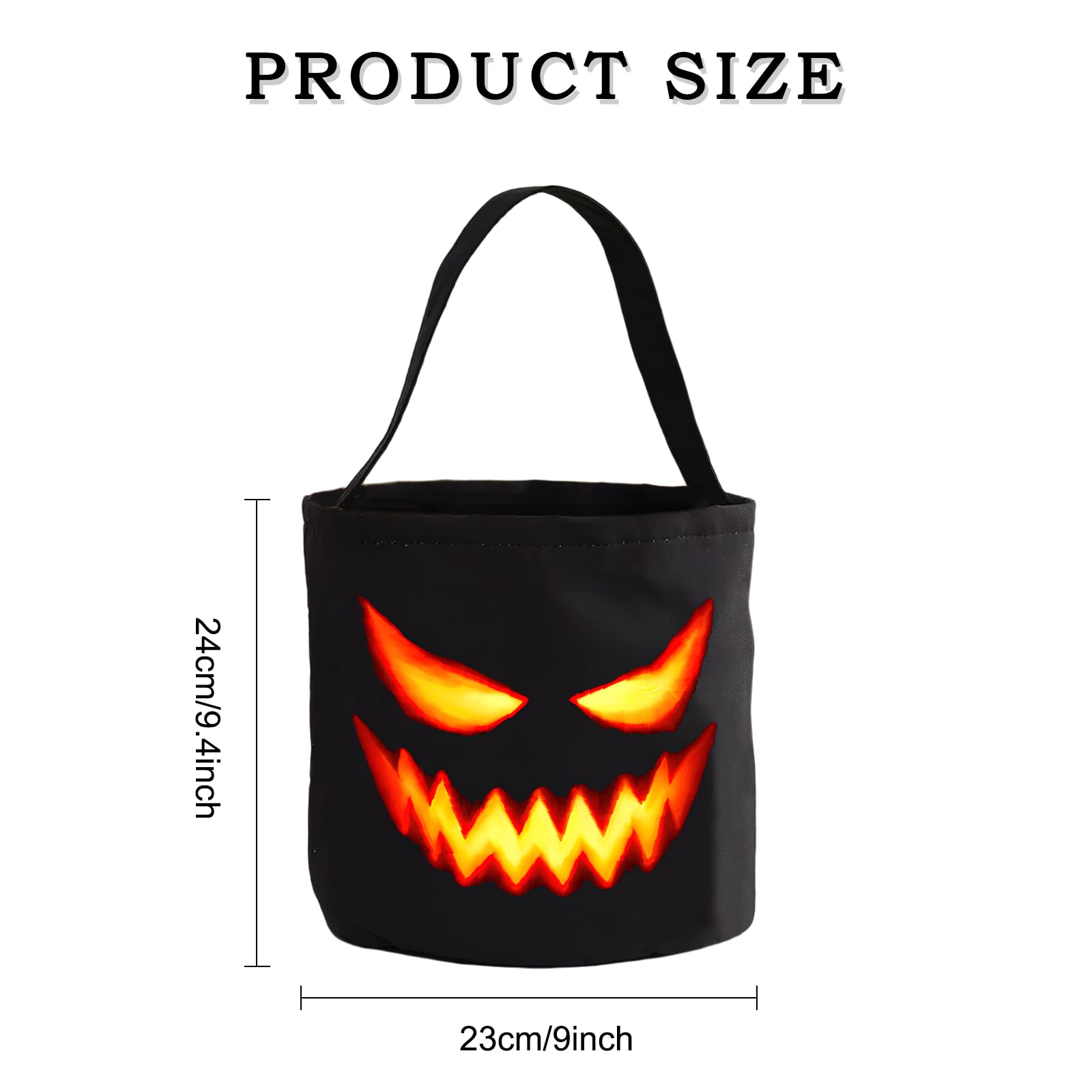 Halloween Candy Bucket Trick or Treat Bags Multipurpose Reusable Portable Collapsible Goody Tote Bag for Halloween Party Decoration Supplies