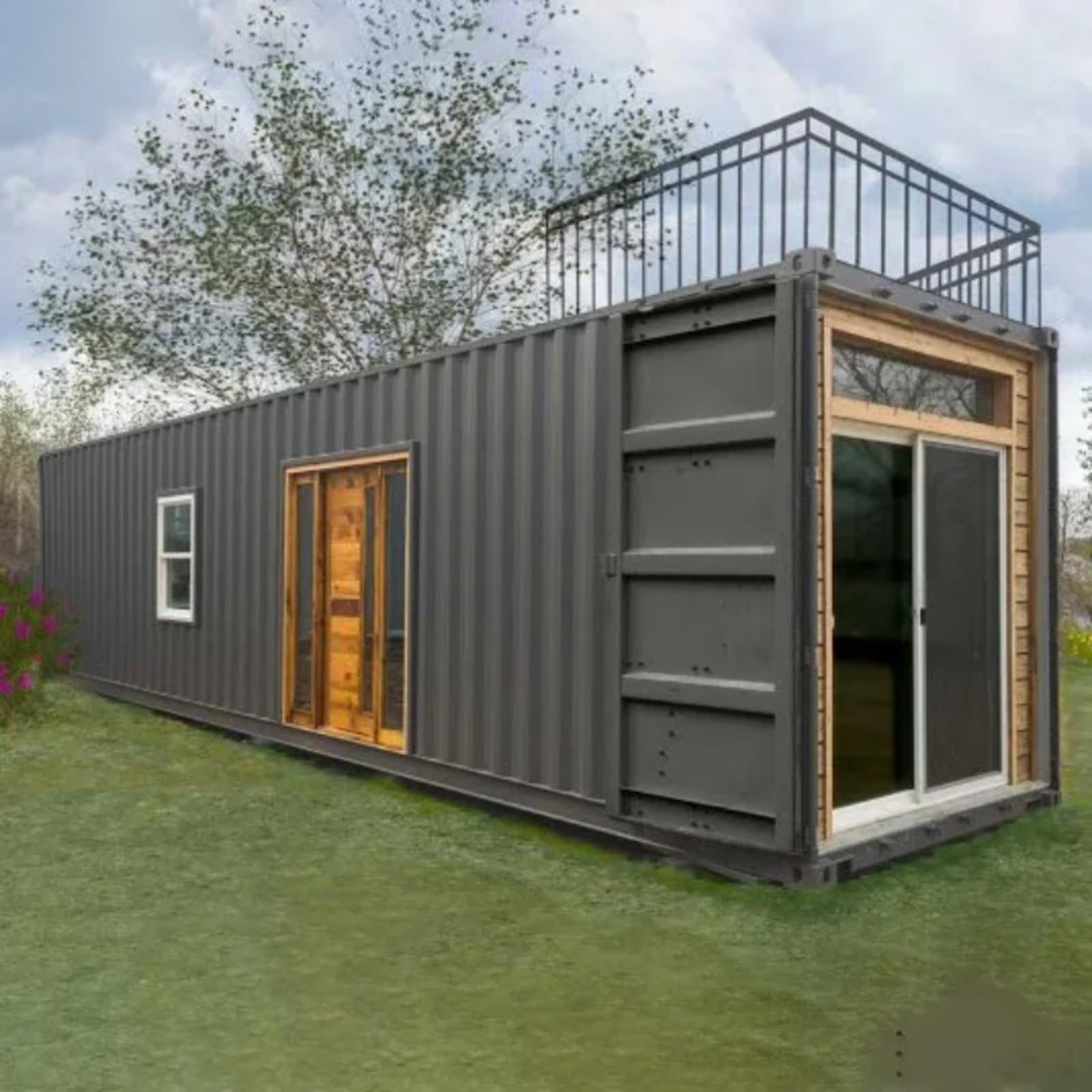 20ft 40ft Hurricane Proof Light Steel Foldable Flat Pack Expandable Storage Prefabricated 4 Bedroom Cabin Homes Container House