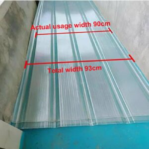 AIROTRON 2mm Thick Corrugated Roofing Sheets,Clear Roof Sheet,Rainproof Replacement Shed Panel,Heat-Insulating Roofing Tiles,Insulating FRP Daylighting Plate,Easy to Bend and Cut (35x31in,1 Pcs)