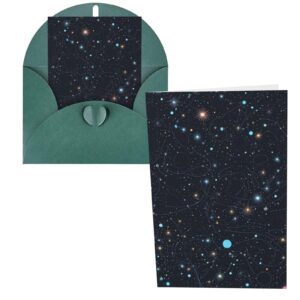 greeting cards with envelopes half-fold blank cards constellation star clusters galaxies greeting cards thank you cards happy birthday cards note cards for graduation holiday wedding invitations 4 x 6 inch