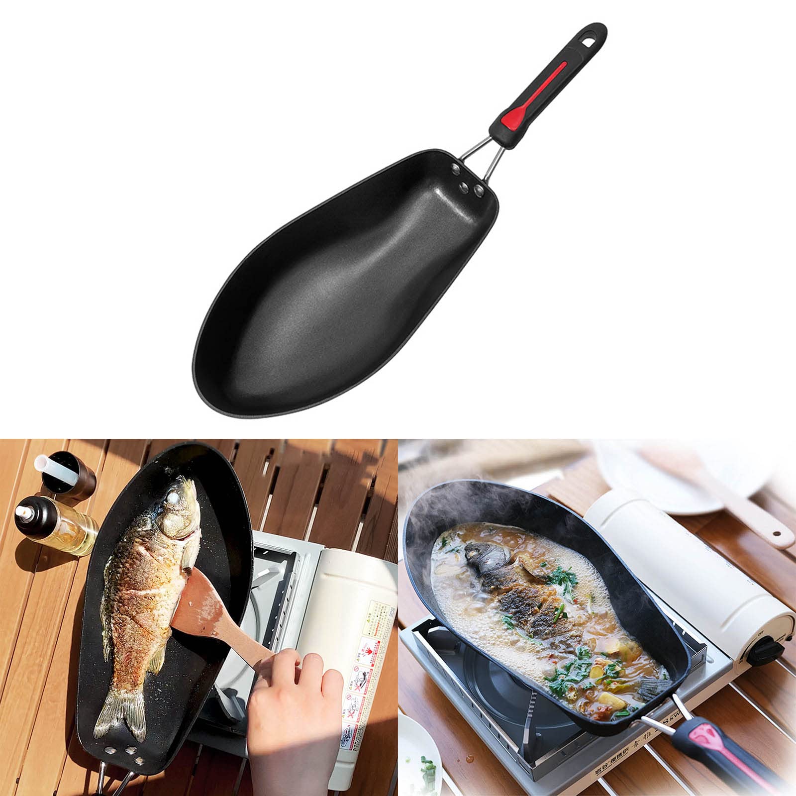 Frying Pans Non-Stick Fish Shaped Steak Pans Omelets Pans Pans Aluminum Alloy For Induction Stove