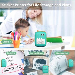 200DPI Mini Pocket Printer, Compact and Lightweight Design, Connection, Inkless Printing, iOS and Compatible