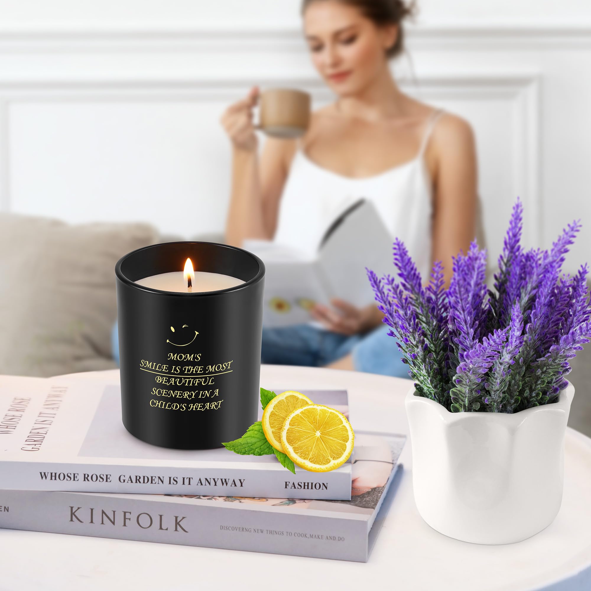 Christmas Gifts for Mom from Daughter Son,Unique Birthday Gifts Ideas for Mom, Lemon Lavender Scented Candles Gifts for Thanksgiving, Best mom Gifts from Daughter,Funny Candles Gifts for Mama