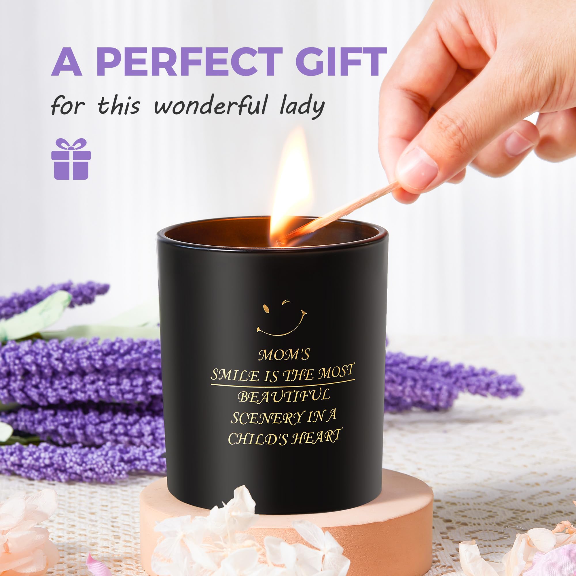 Christmas Gifts for Mom from Daughter Son,Unique Birthday Gifts Ideas for Mom, Lemon Lavender Scented Candles Gifts for Thanksgiving, Best mom Gifts from Daughter,Funny Candles Gifts for Mama