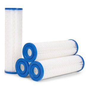 cold plunge water filter replacements, 2.5 inch x 10 inch, 50 micron sediment filter, set of 4 filter cartridges