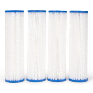 Cold Plunge Water Filter Replacements, 2.5 inch x 10 inch, 50 Micron Sediment Filter, Set of 4 Filter Cartridges