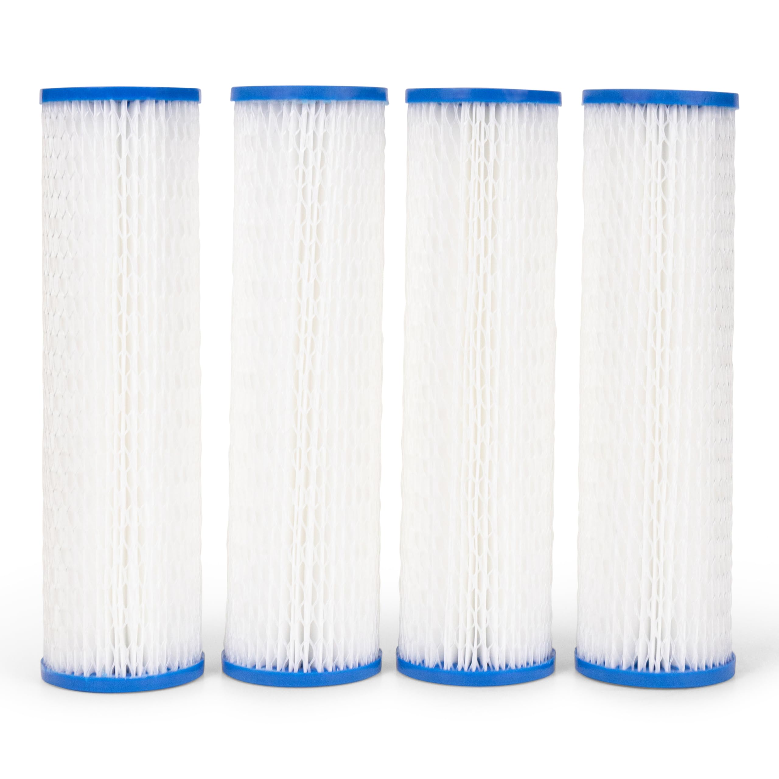 Cold Plunge Water Filter Replacements, 2.5 inch x 10 inch, 50 Micron Sediment Filter, Set of 4 Filter Cartridges