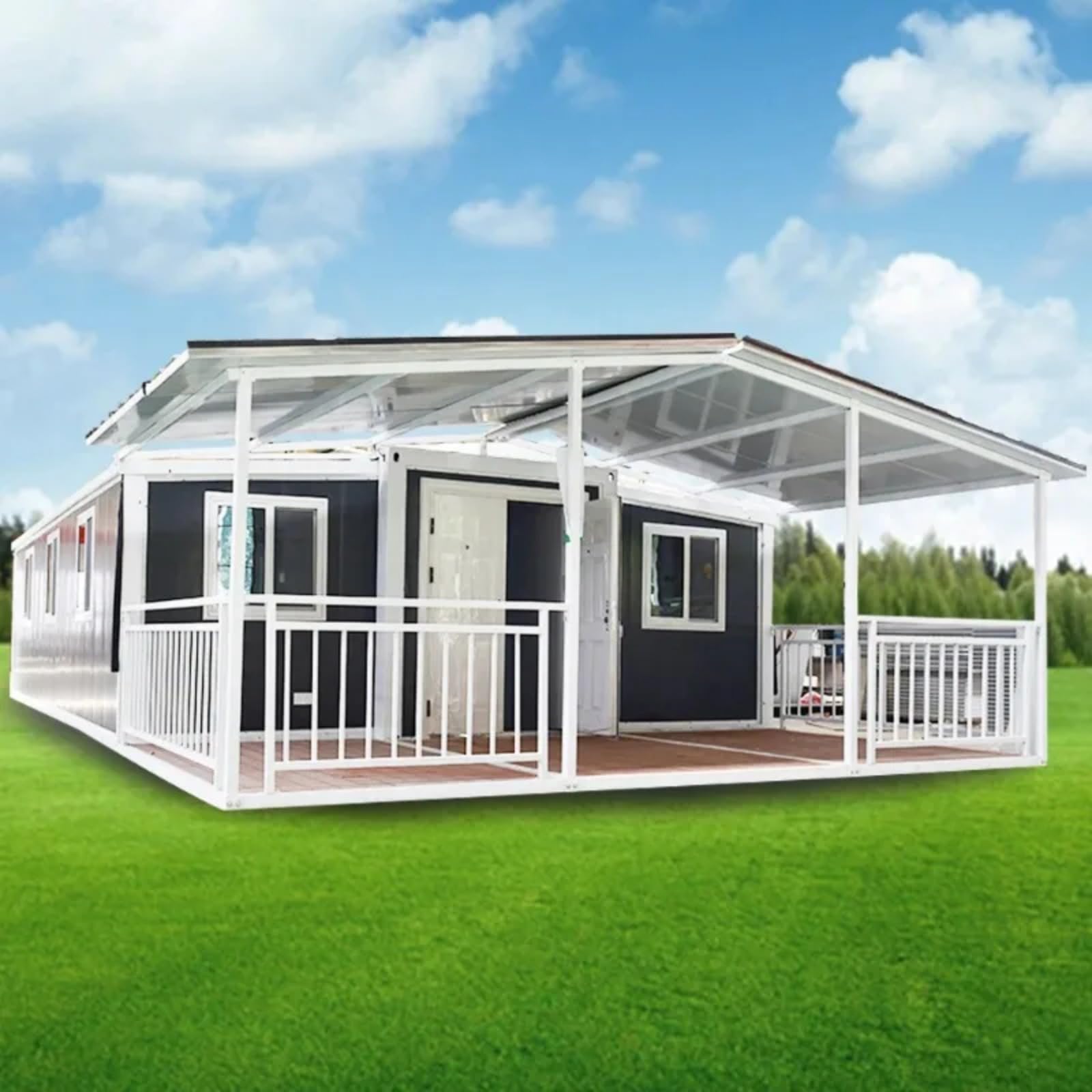 20ft 40ft Hurricane Proof Light Steel Foldable Flat Pack Expandable Storage Prefabricated 4 Bedroom Cabin Homes Container House