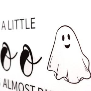 Capiont a Little Boo is Almost Due Decal-Baby Shower Decorations Baby Shower Party Decorations,Party Photography Background Decals,Gender Reveal Party Decorations (Black a Little Boo)