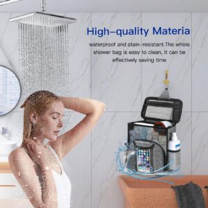 ZHIYUEJING Shower Caddy Dorm, 1 Pack Mesh Shower Caddy, Shower Caddy Portable for Traveling,Mesh Shower Bag for Hanging，Shower Bag for Home, Bathroom, Dorm Room