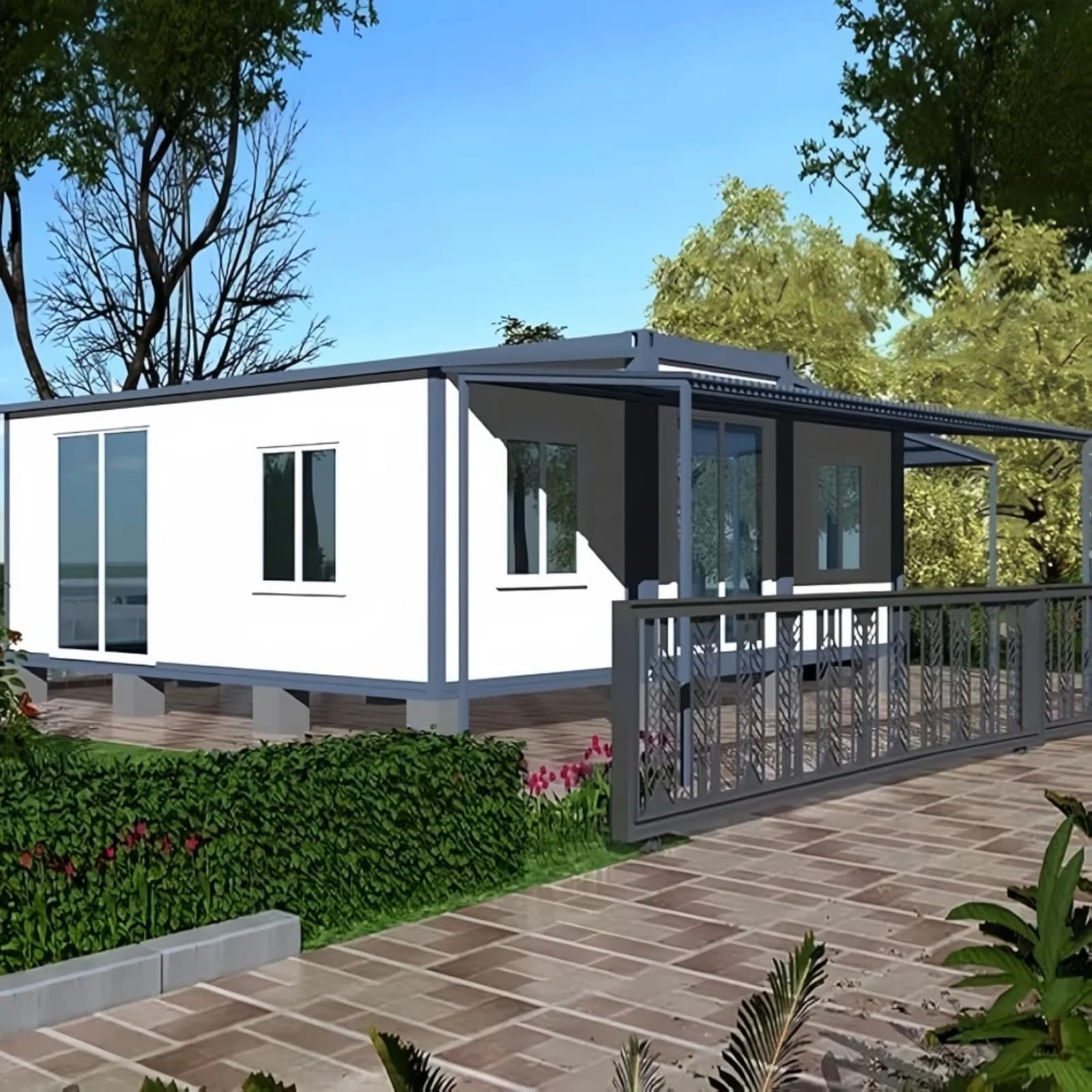 40Ft 20 Ft Luxury Modern Prefabricated Container House Prefab Mobile Tiny Modular Homes Houses with Terrace