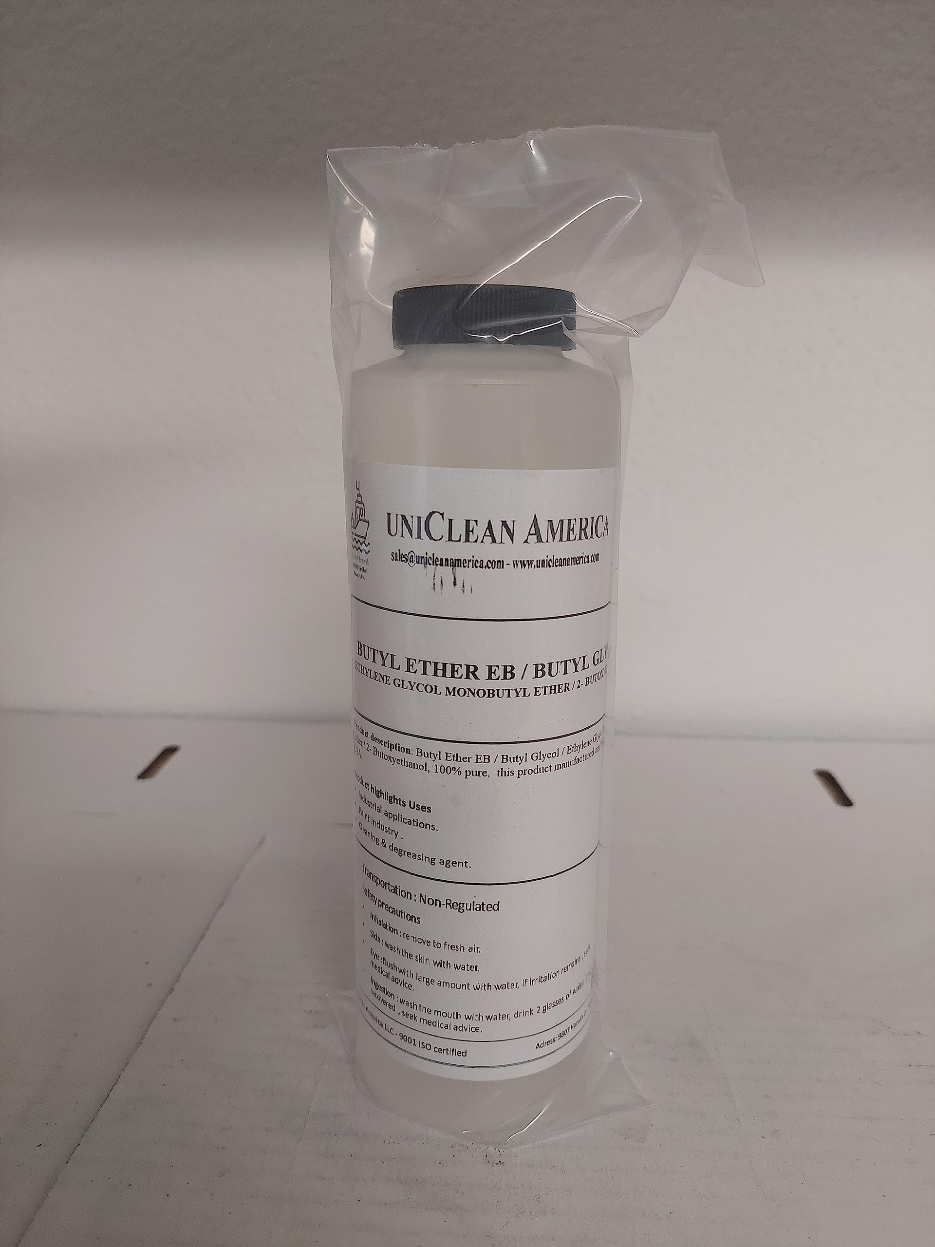 UniClean America Butyl Ether EB - Glycol Ether EB - Butyl Glycol / 2- butoxyethanol/Ethylene Glycol Mono Butyl Ether 99.9% - Made in USA - Size: 16 fl oz