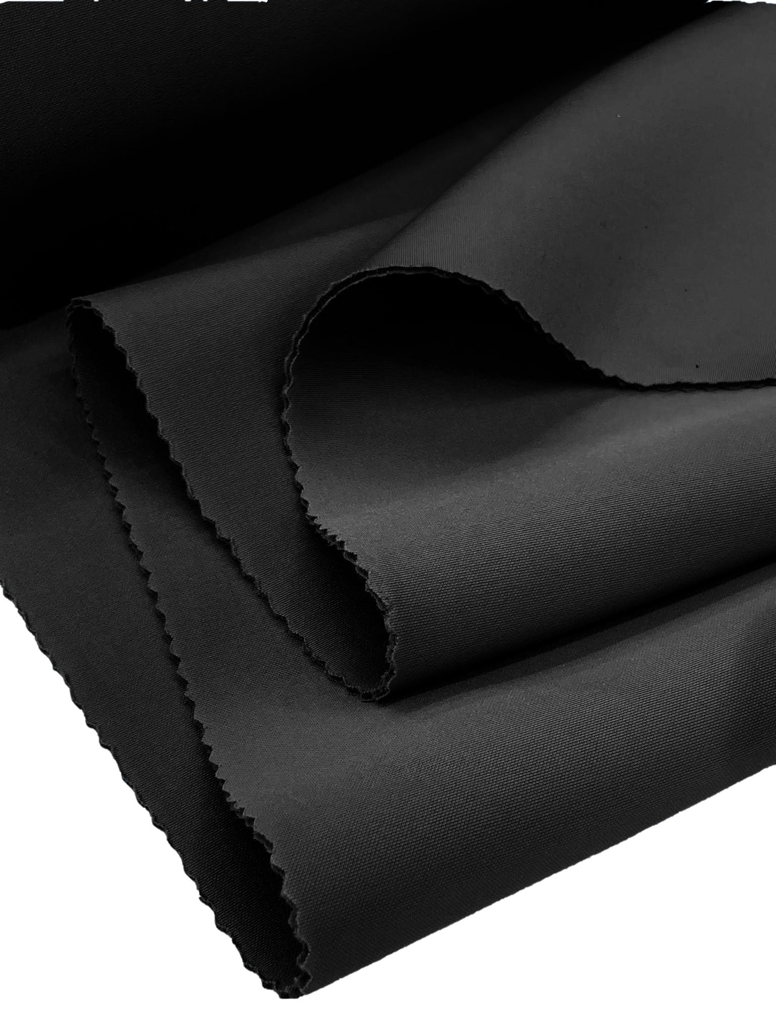 New Creations Fabric & Foam Inc Neoprene Scuba Super Techno Fabric, 2mm Thick, Solid Colors, Sold by The Yard (Black)