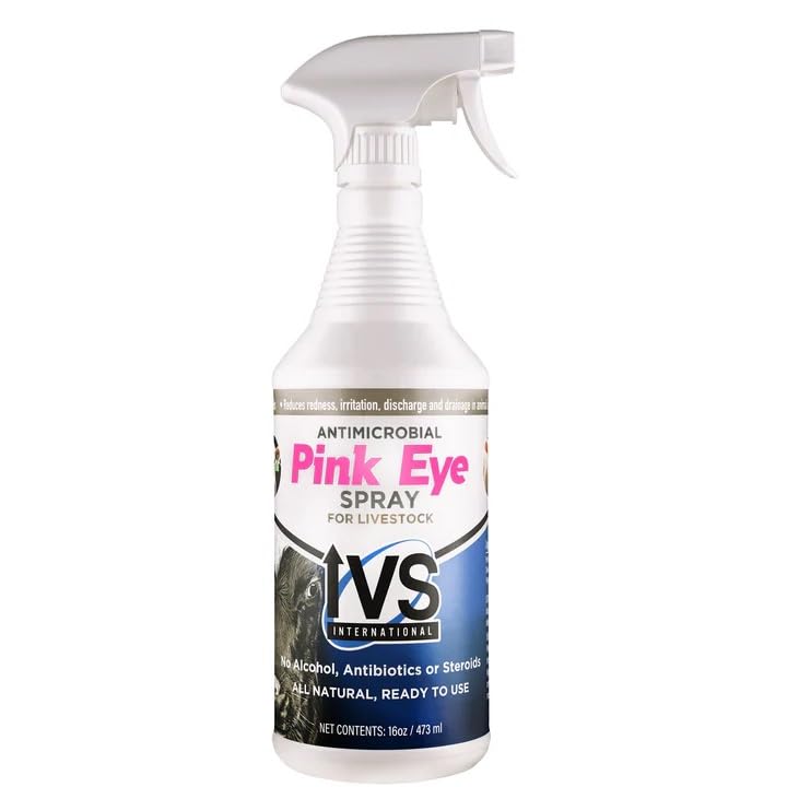 IVS INTERNATIONAL Pink Eye Spray - Eye Spray for All Animals (Dogs, Cats, Livestock and Horses) to Relieve Redness, Irritation, and Discharge - 16-Ounce