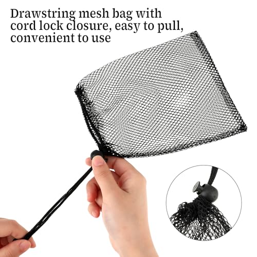 10pcs Small Mesh Drawstring Bags with Cord Lock,7.5 x 6 In Small Mesh Bags for Travel and Organizing Mesh Storage Bag for Laundry Travel Beach Toys Seashell Collecting