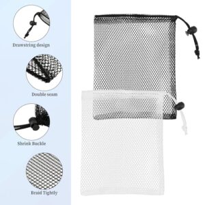 10pcs Small Mesh Drawstring Bags with Cord Lock,7.5 x 6 In Small Mesh Bags for Travel and Organizing Mesh Storage Bag for Laundry Travel Beach Toys Seashell Collecting