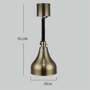 Food Heating Lamp, 250 W Commercial Heater, Retractable Heating Lamp for Hanging Food, for Catering Supplies for Restaurants and Comi Services